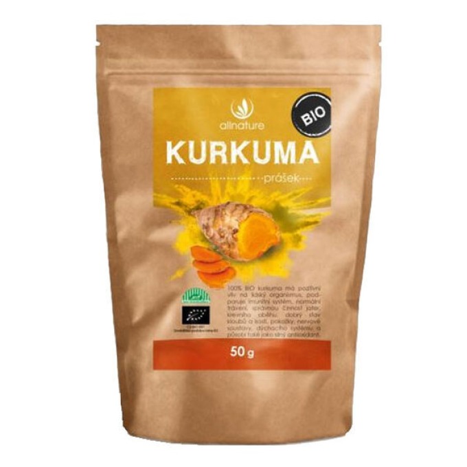 Allnature Kurkuma prášek BIO 50 g bez příchutě