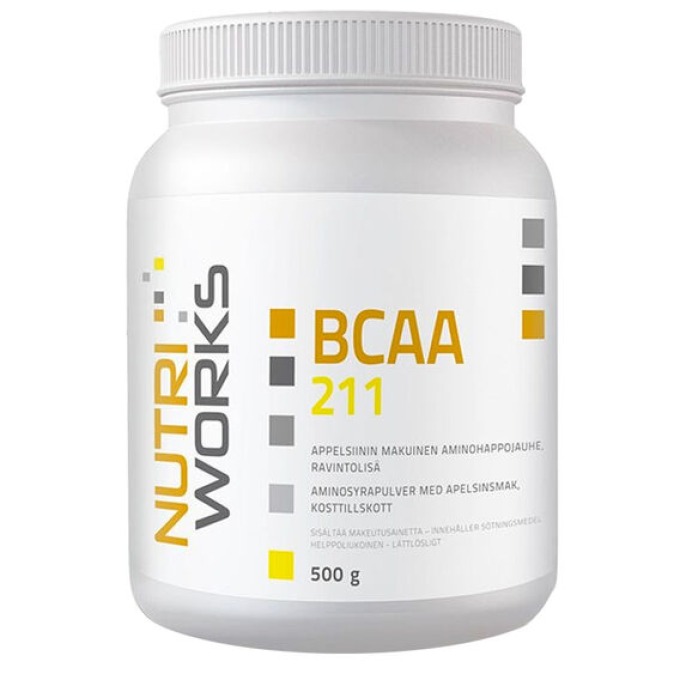 NutriWorks BCAA 2:1:1 500 g pomeranč