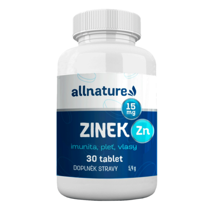 Allnature Zinek 15 mg 30 tablet