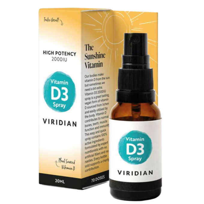 Viridian Vitamin D3 2000iu Spray 20 ml