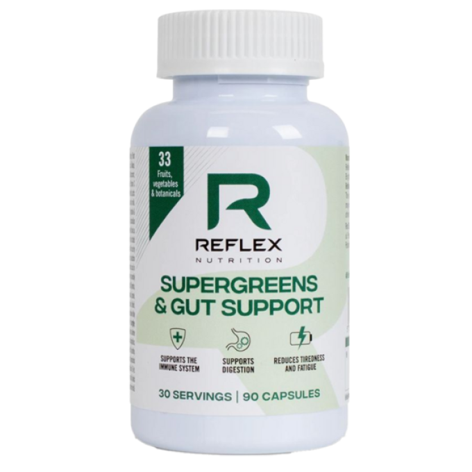 Reflex Supergreens & Gut Support 90 kapslí