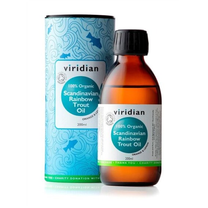 Viridian 100% Organic Scandinavian Rainbow Trout Oil 200ml