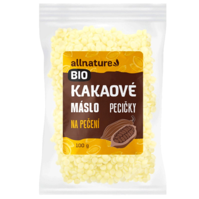 Allnature Kakaové máslo BIO 100 g