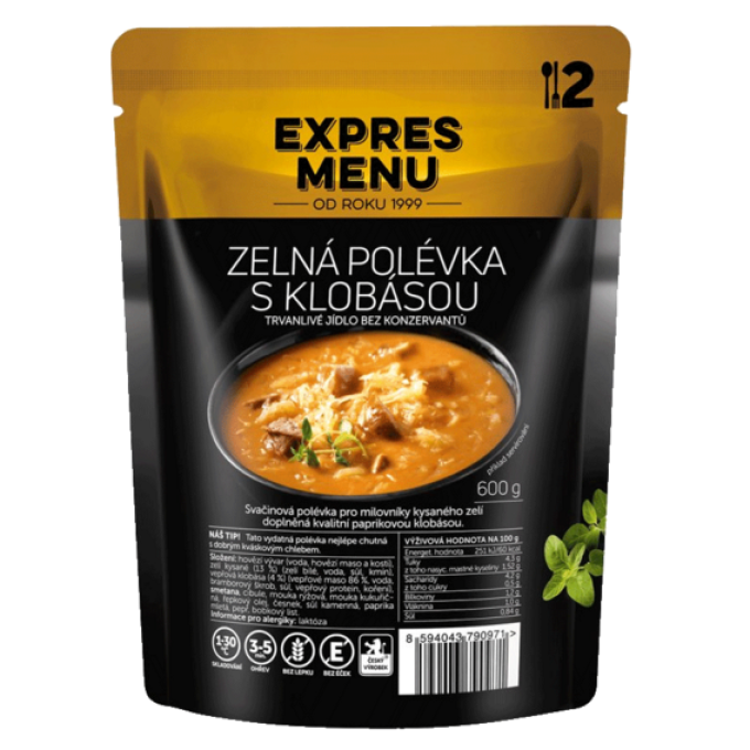 Expres menu Zelná polévka s klobásou 600 g