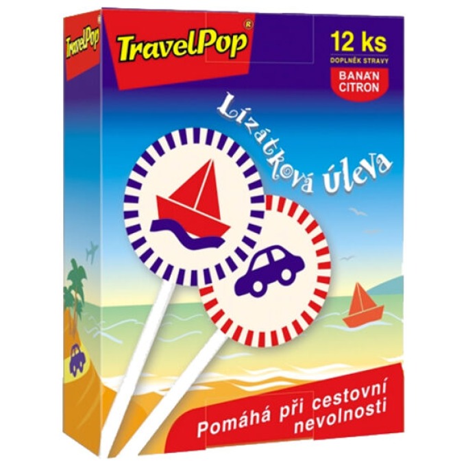 VitaHarmony TravelPop 12 Lízátek banán, citron