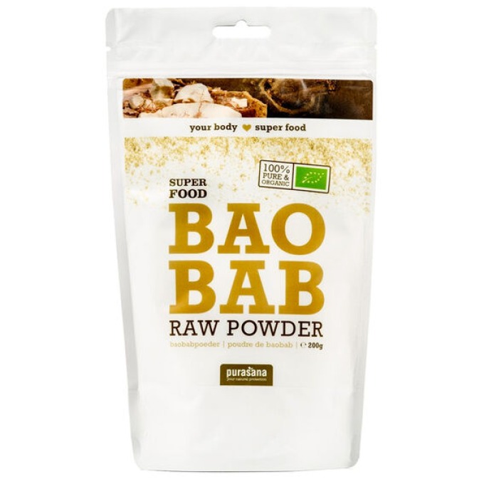 Purasana Baobab Powder BIO 200 g bez příchutě