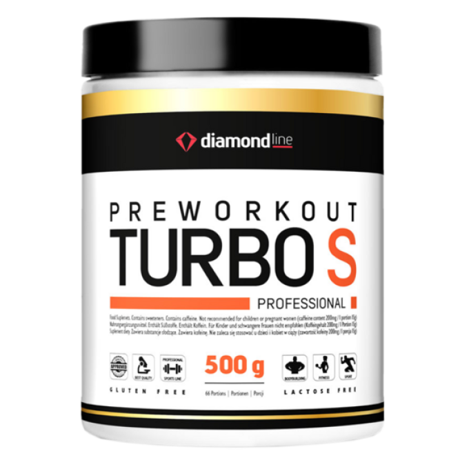 HiTec Diamond line Turbo S preworkout 500 g pomeranč