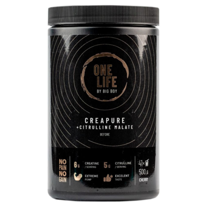 One Life Creapure + Malate 500 g višeň