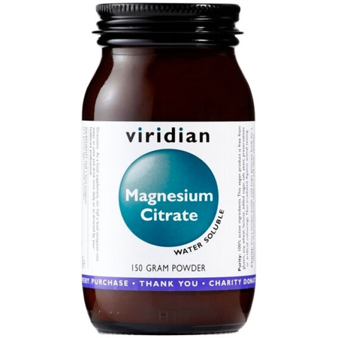 Viridian Magnesium Citrate Powder 150 g bez příchutě