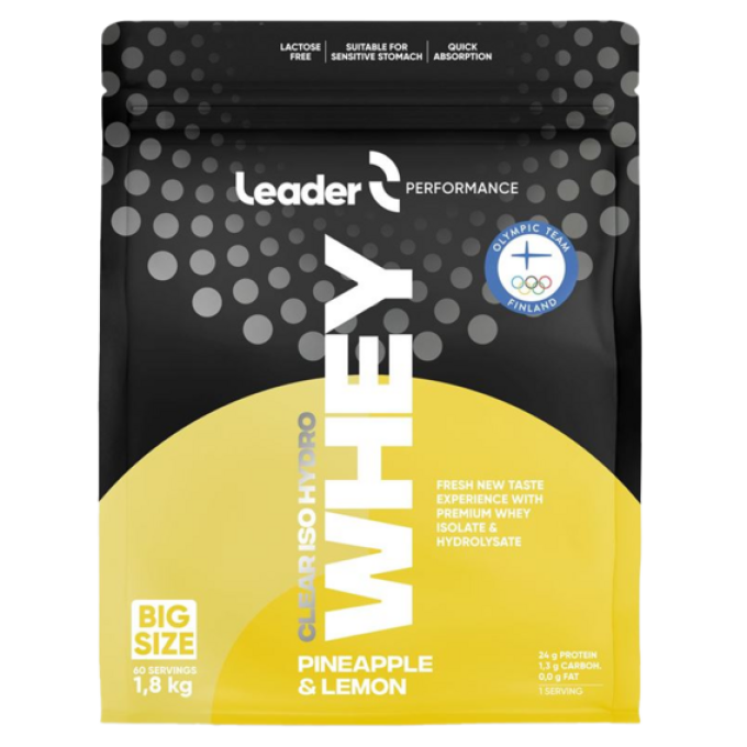 Leader Clear Iso Hydro Whey Protein 1800 g ananas, citron