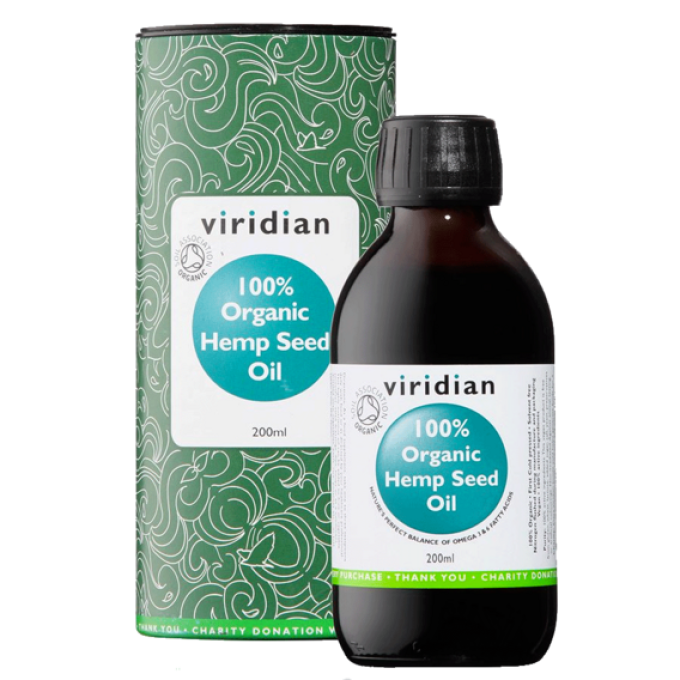 Viridian Hemp Seed Oil Organic 200ml