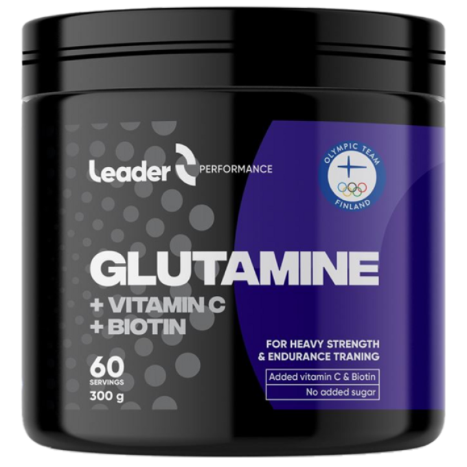 Leader Glutamine + Vitamin C + Biotin 300 g bez příchutě