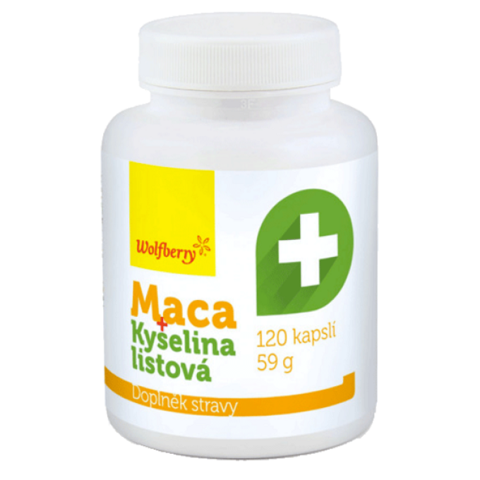 Wolfberry Maca extrakt + Kyselina listová 120 kapslí