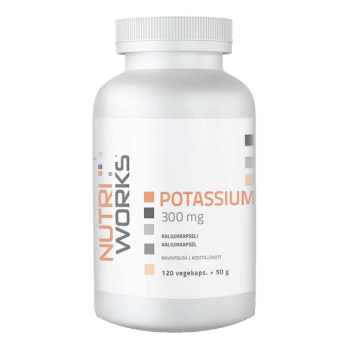 NutriWorks Potassium 300mg 120 kapslí