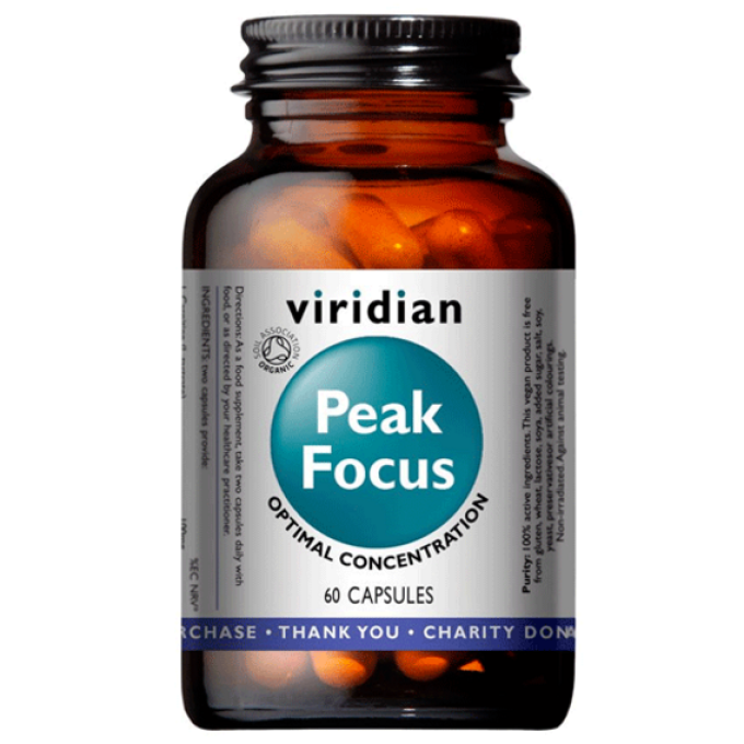 Viridian Peak Focus Organic 60 kapslí