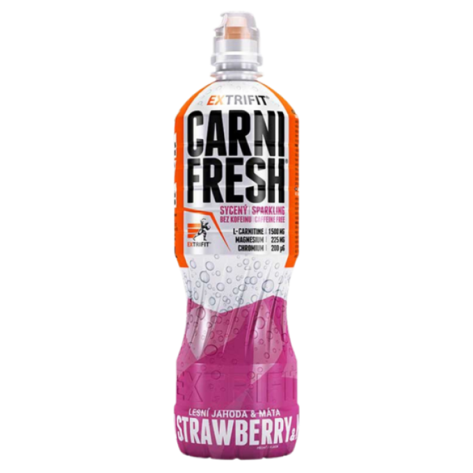 Extrifit Carnifresh Sparkling Caffein free 850ml jahoda, máta