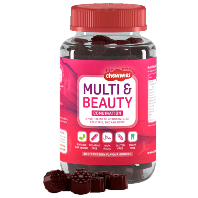 Chewwies Womens Multi & Beauty 30 Dávek jahoda