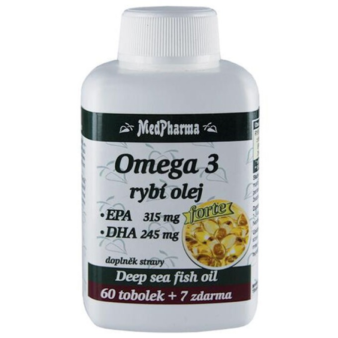 MedPharma Omega 3 rybí olej FORTE 67 tablet