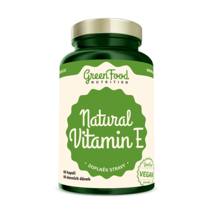 GreenFood Natural Vitamin E 60 kapslí