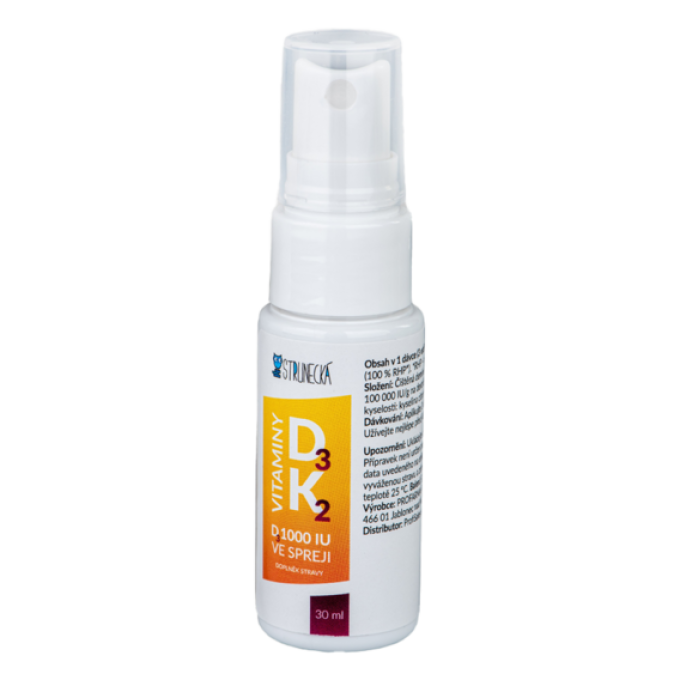 Strunecká Vitamin D3 1000 IU + K2 ve spreji 30ml