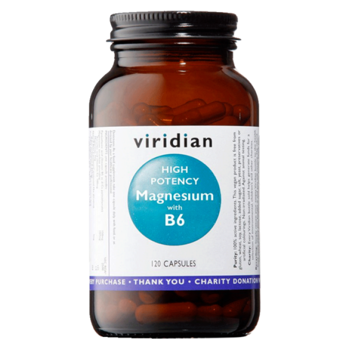 Viridian High Potency Magnesium with B6 120 kapslí