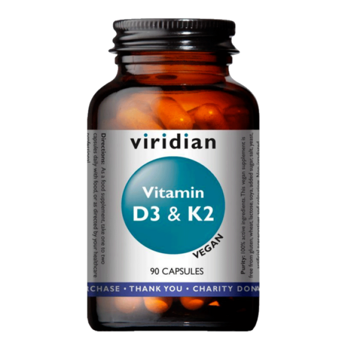 Viridian Vitamin D3 & K2 90 kapslí