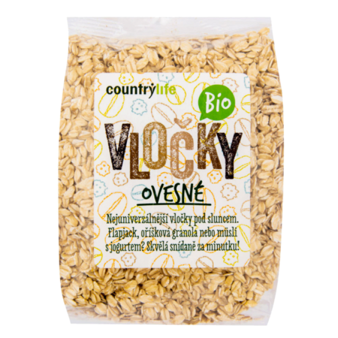 Country Life Vločky ovesné BIO 500 g