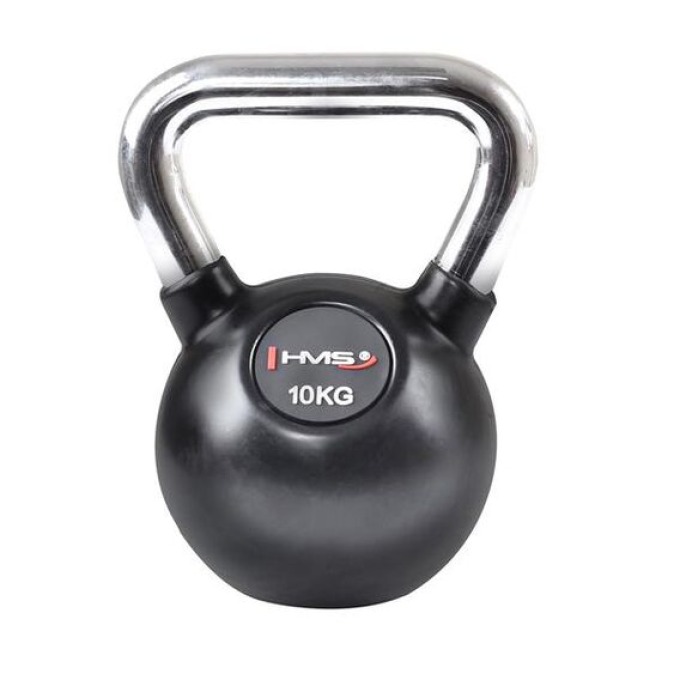 HMS Vinylový kettlebell s chromovaným úchopem 4kg