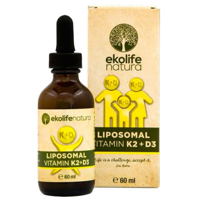 Ekolife Natura Liposomal Vitamin K2 + D3 60ml meruňka