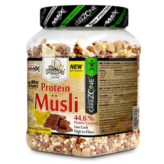 Amix Protein Müsli 500 g vanilka, borůvka