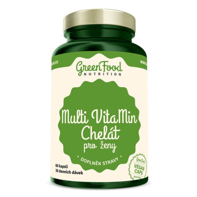 GreenFood Multi VitaMin Chelát pro ženy 60 kapslí