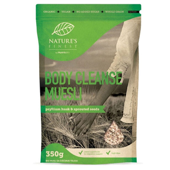 Nature's Finest Muesli Body Cleanse BIO 350 g bez příchutě